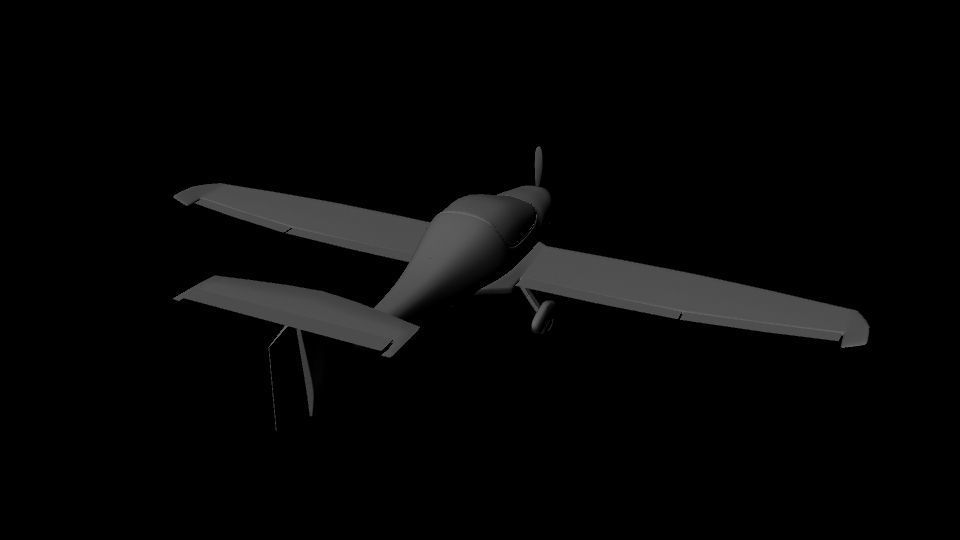 Zephyr 2000 ultralight aircraft  3D model_1