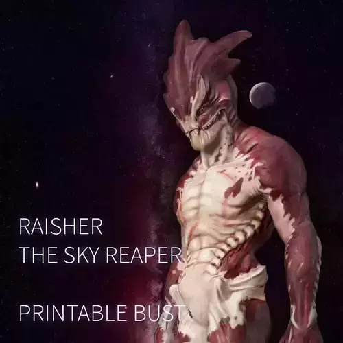 Raisher The Sky Reaper Printable Bust Free 3D print model