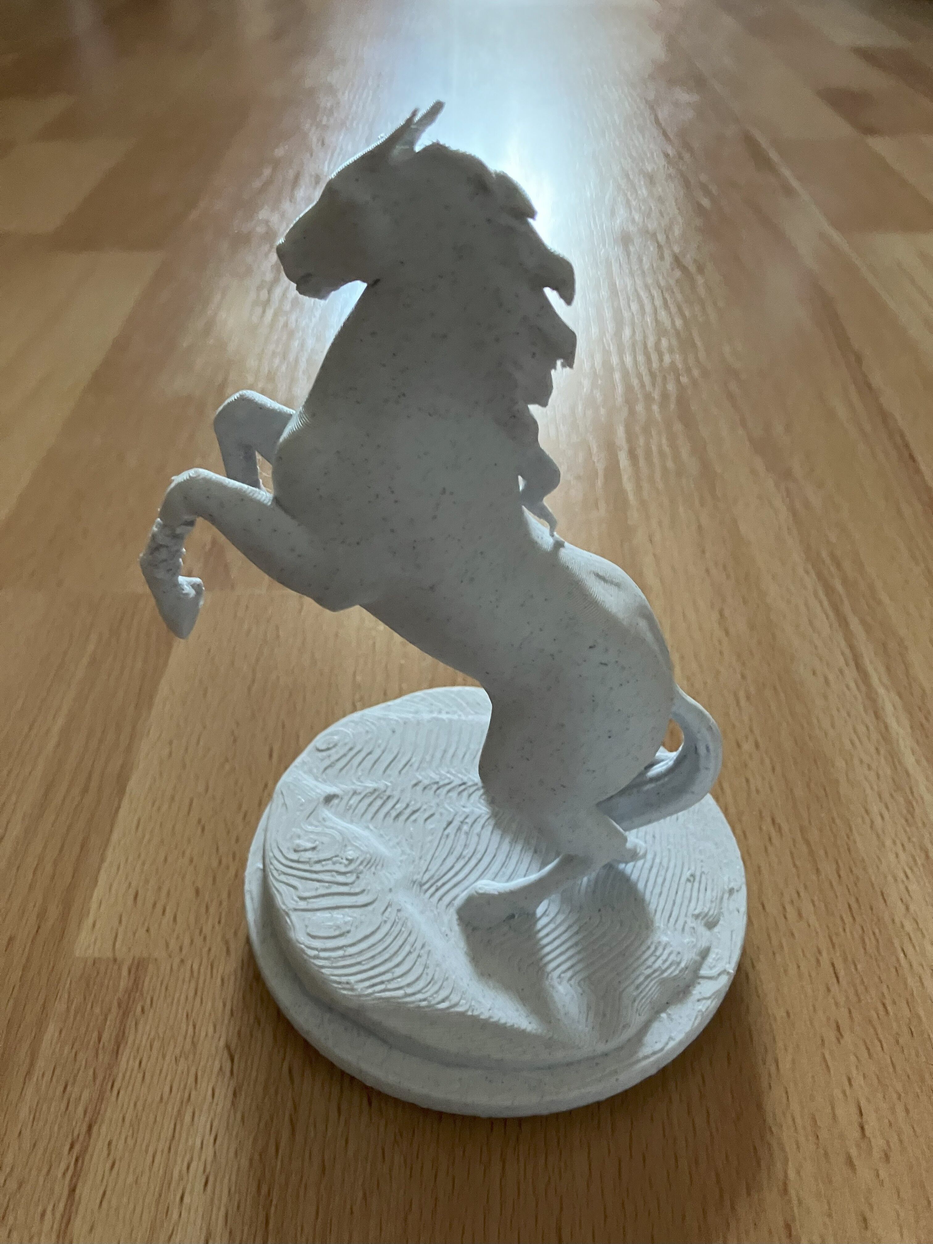 Horse Marble Statue - High Res 3D Print ready 3D print model_11