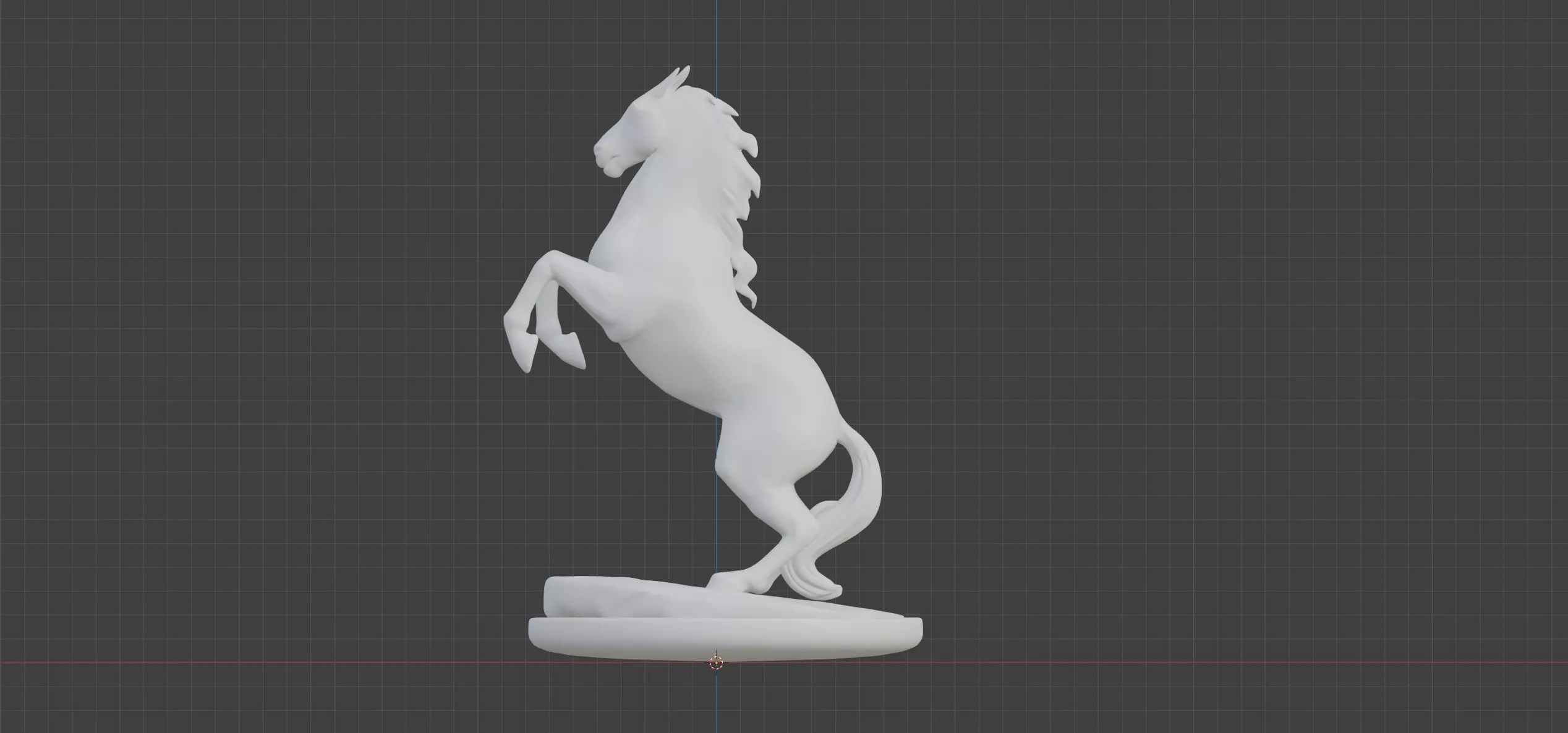 Horse Marble Statue - High Res 3D Print ready 3D print model_0