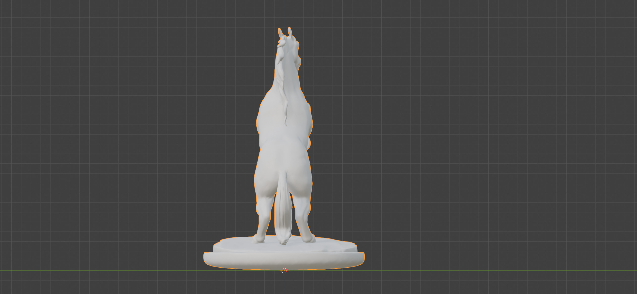 Horse Marble Statue - High Res 3D Print ready 3D print model_2