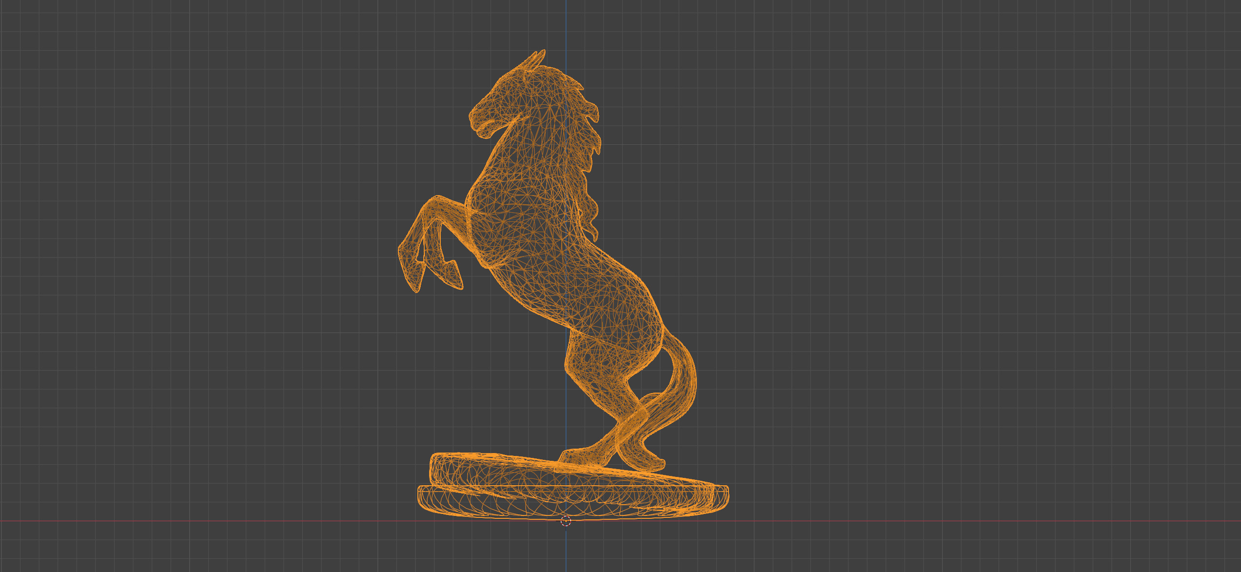 Horse Marble Statue - High Res 3D Print ready 3D print model_1
