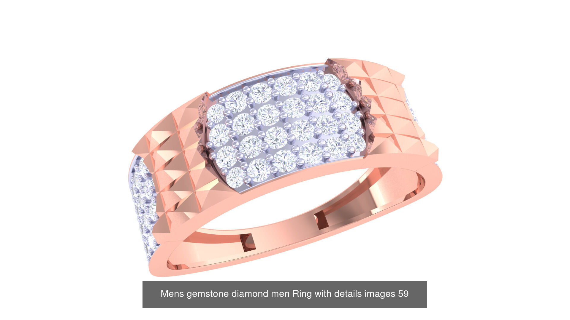 Mens gems diamond Rings bulk pack bundle collection _53