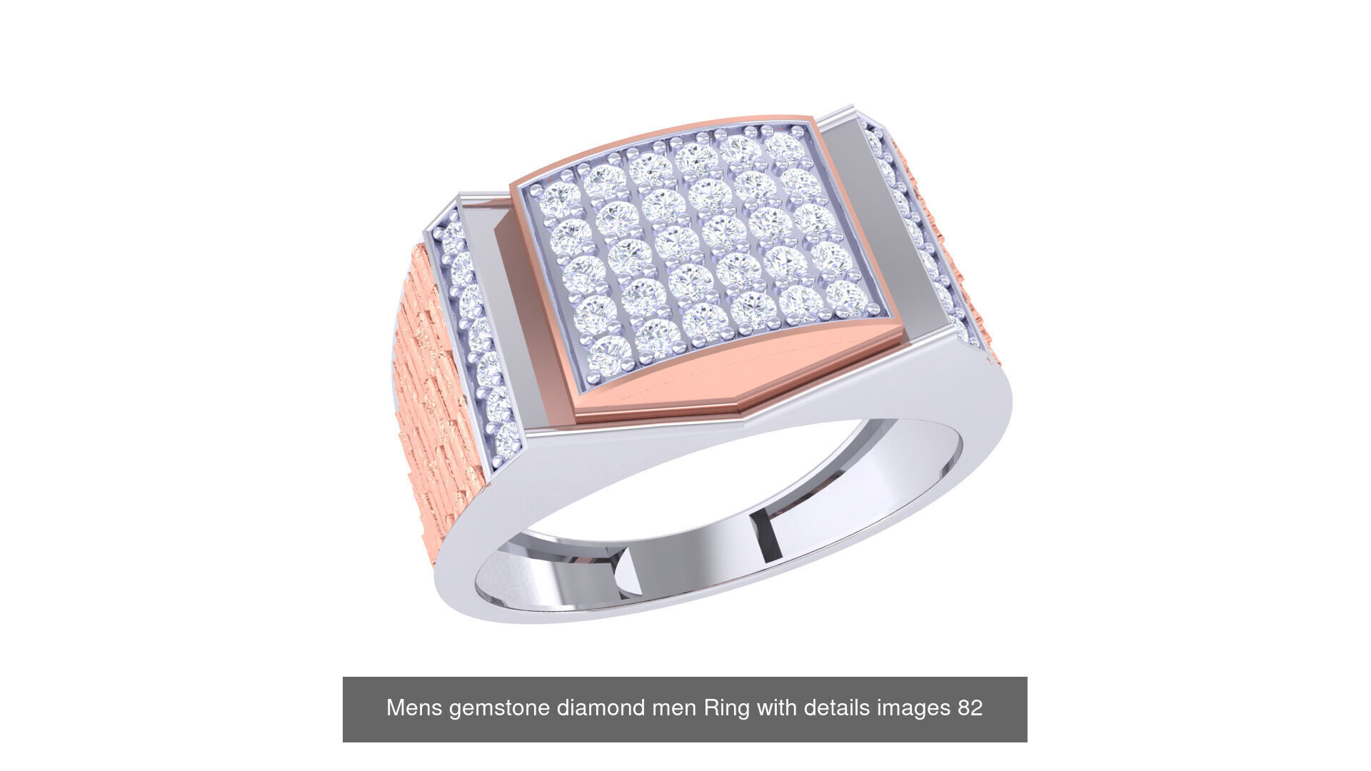 Mens gems diamond Rings bulk pack bundle collection _30