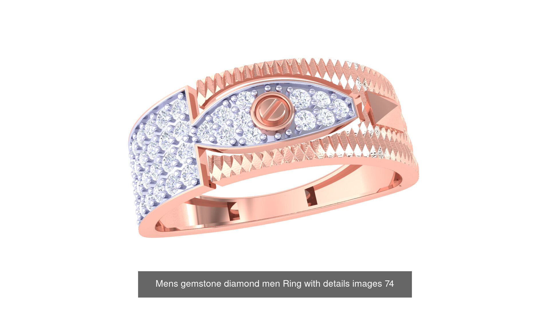 Mens gems diamond Rings bulk pack bundle collection _38