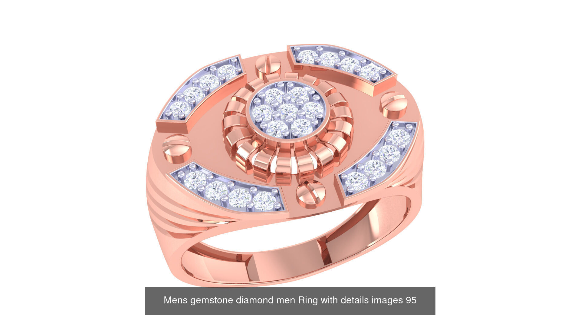 Mens gems diamond Rings bulk pack bundle collection _17