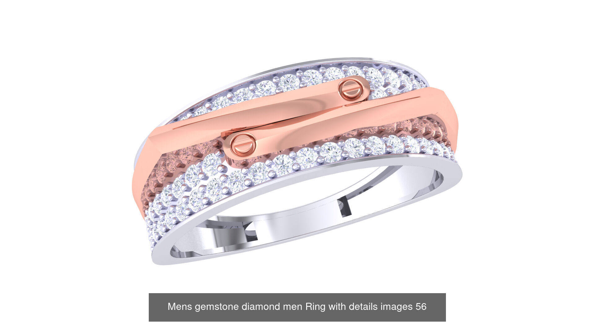 Mens gems diamond Rings bulk pack bundle collection _56