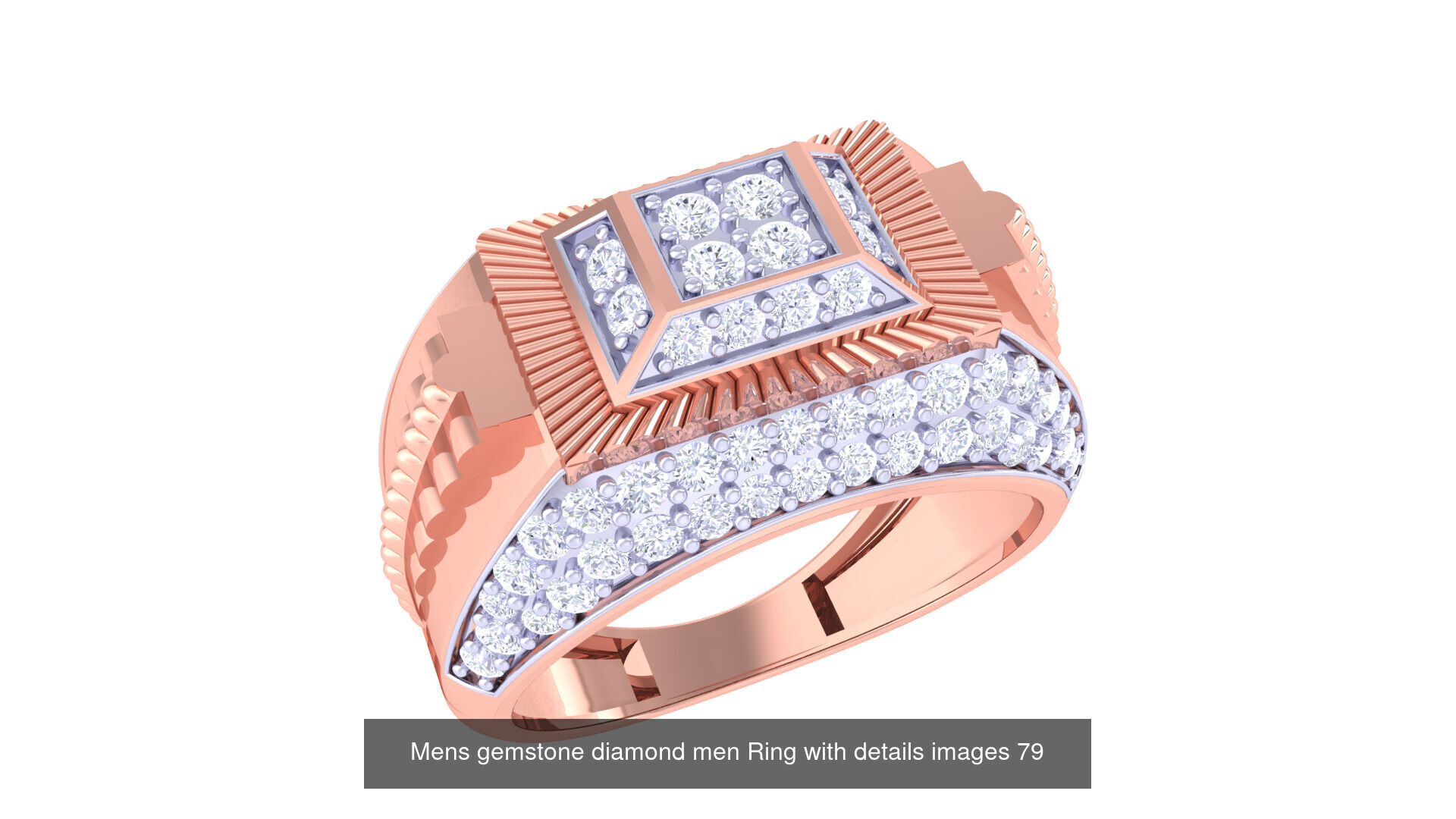 Mens gems diamond Rings bulk pack bundle collection _33