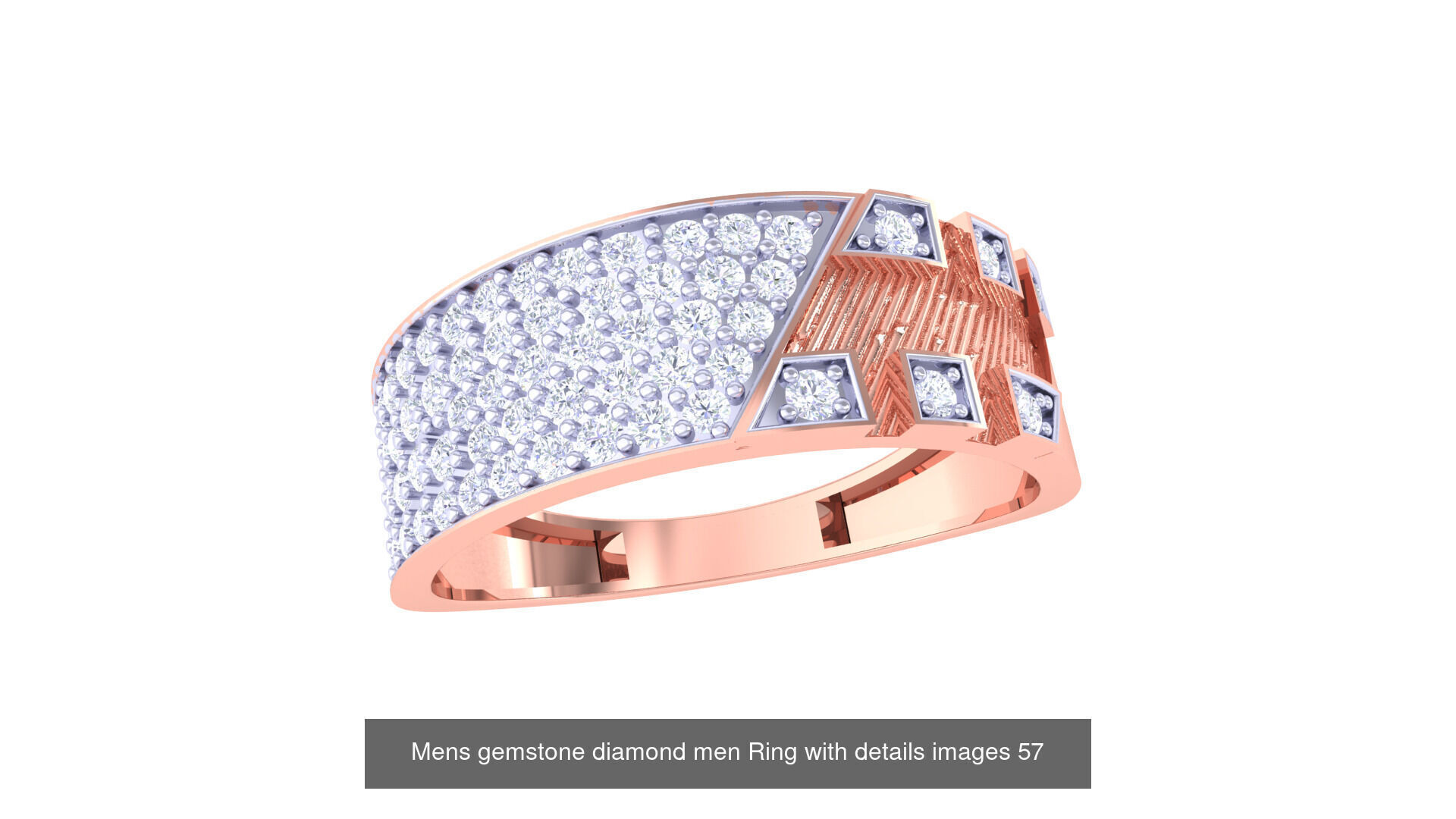 Mens gems diamond Rings bulk pack bundle collection _55