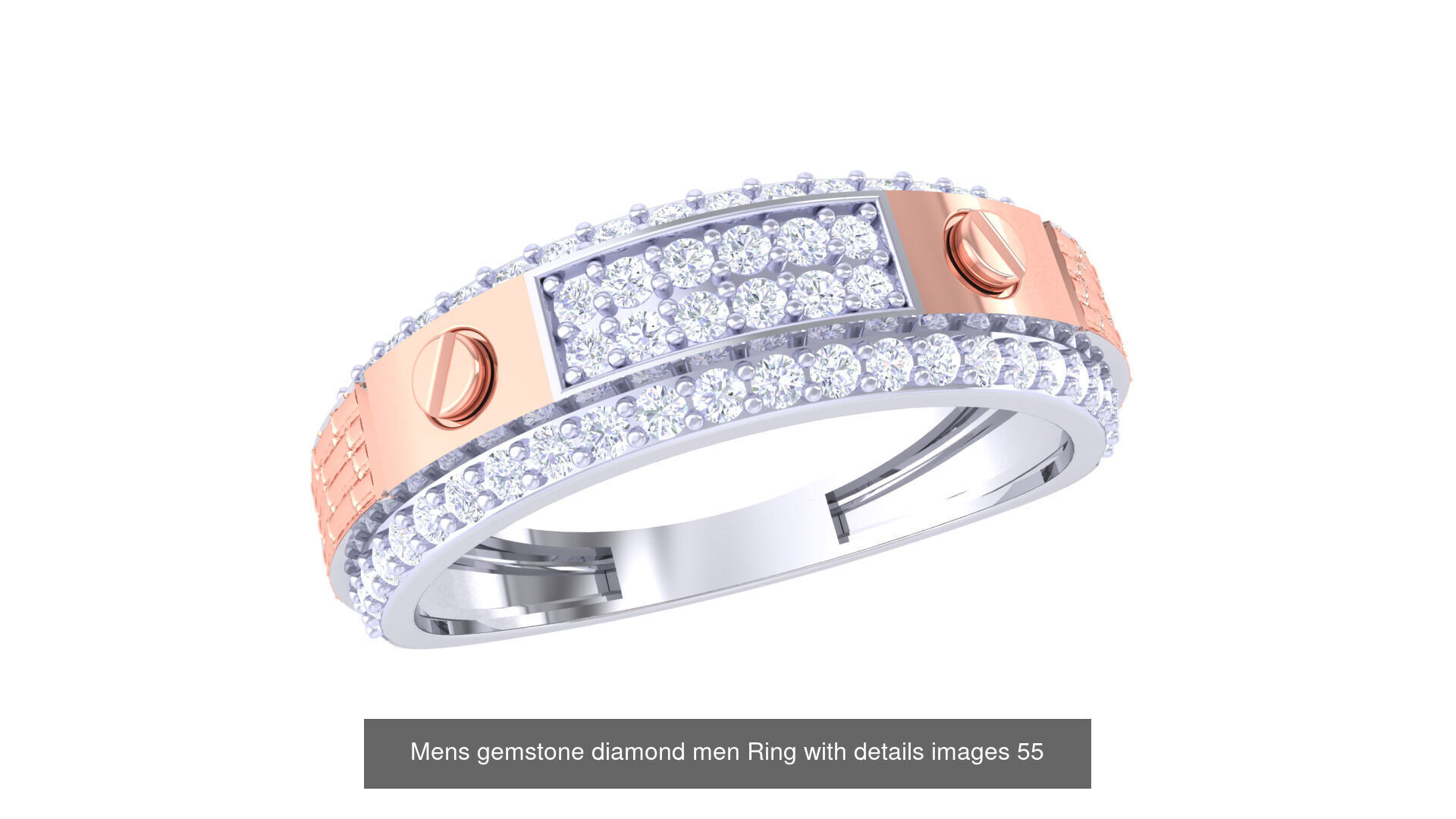 Mens gems diamond Rings bulk pack bundle collection _57