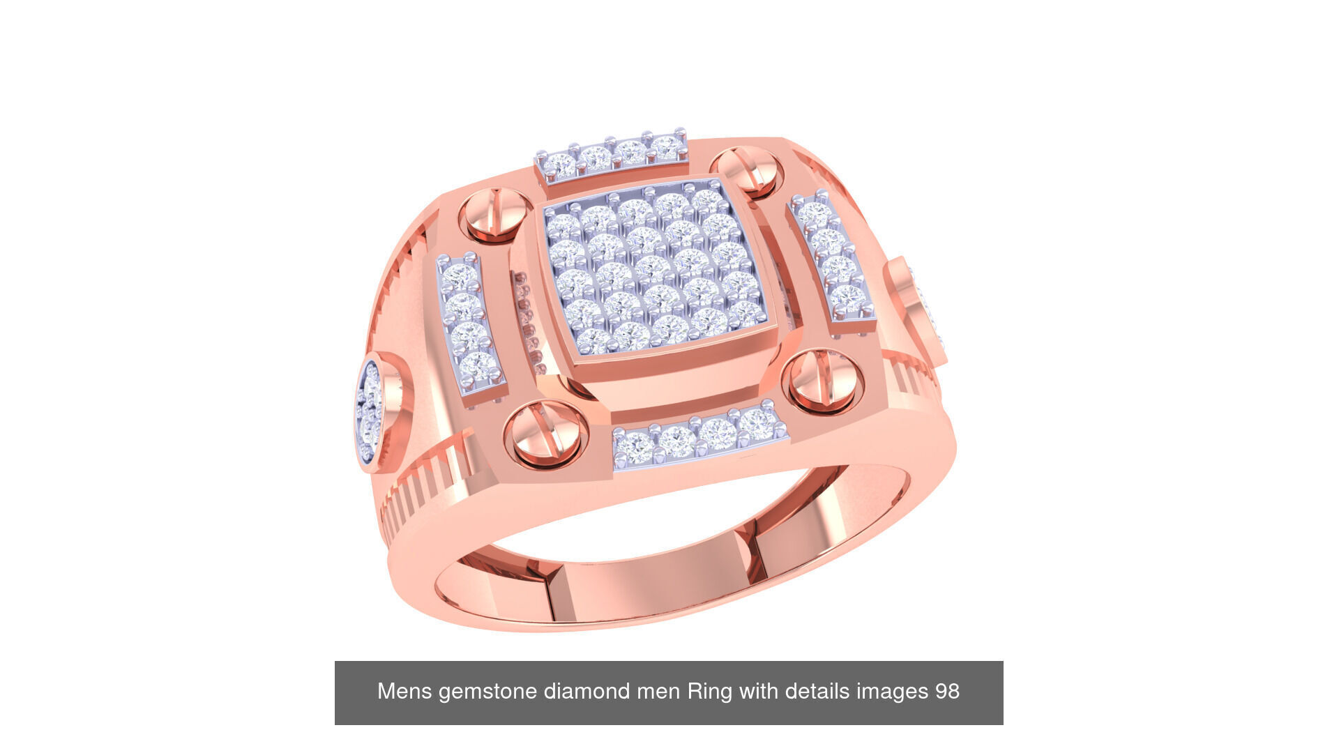 Mens gems diamond Rings bulk pack bundle collection _14