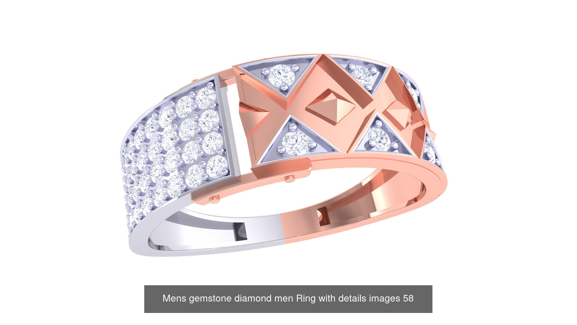 Mens gems diamond Rings bulk pack bundle collection _54