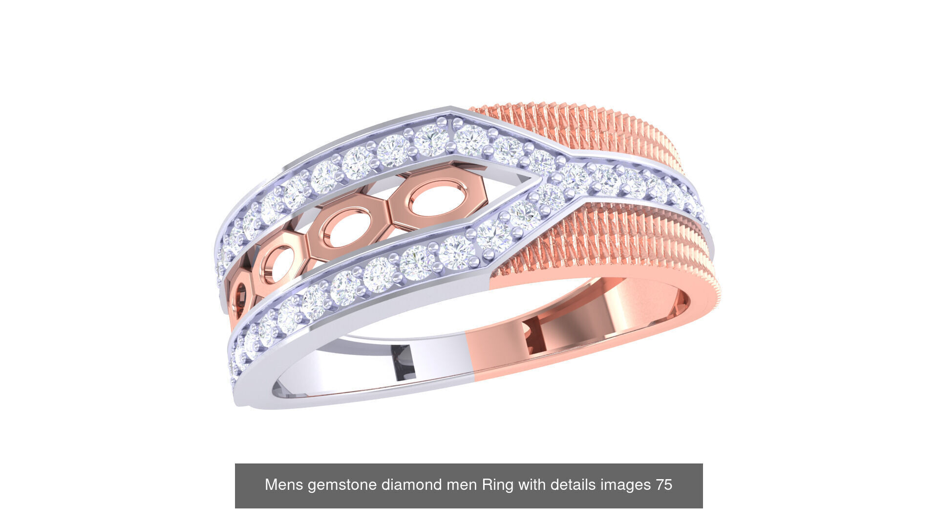 Mens gems diamond Rings bulk pack bundle collection _37