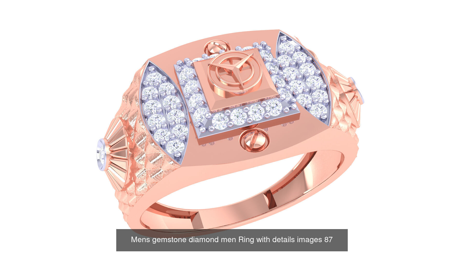 Mens gems diamond Rings bulk pack bundle collection _25