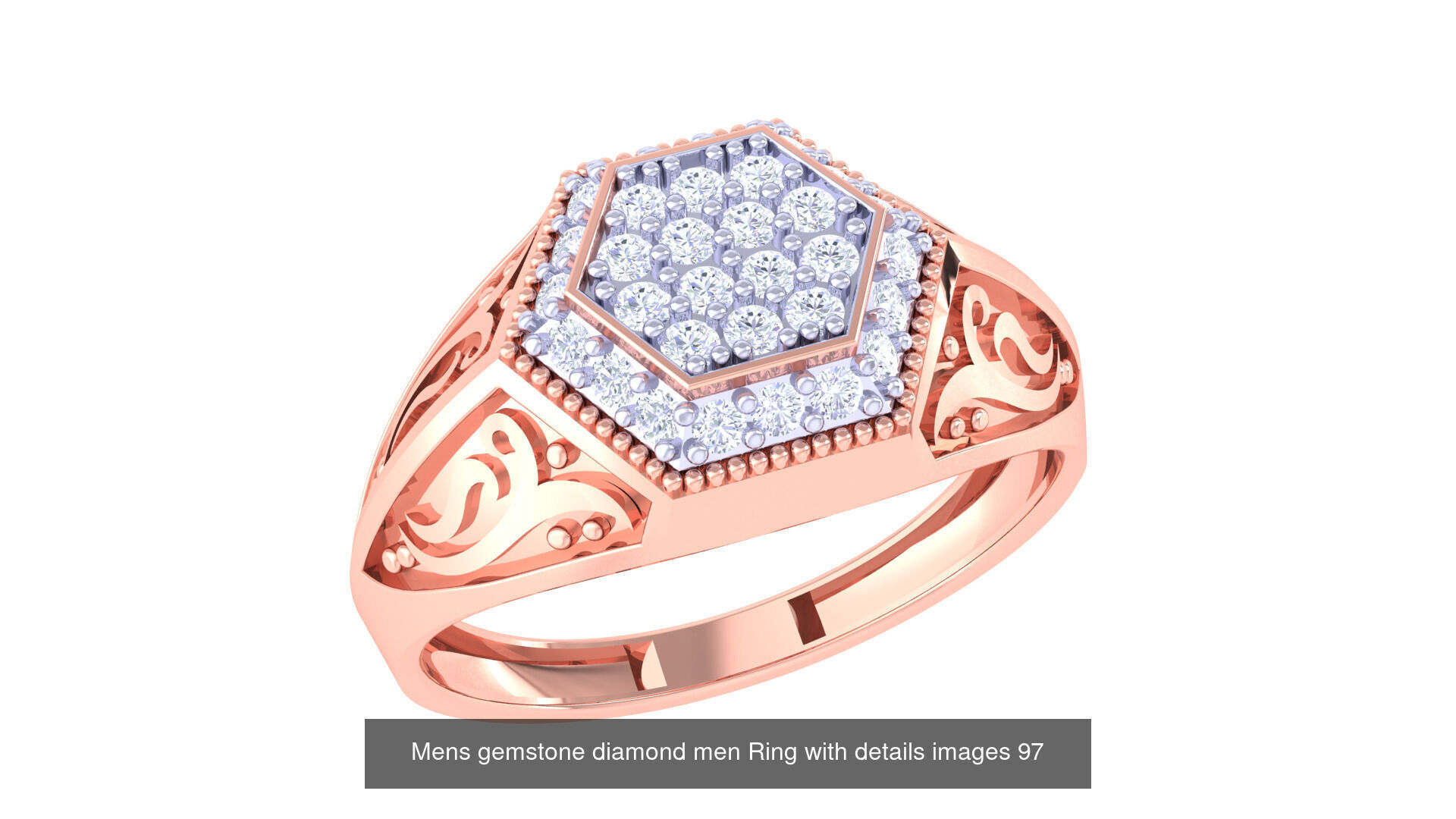 Mens gems diamond Rings bulk pack bundle collection _15