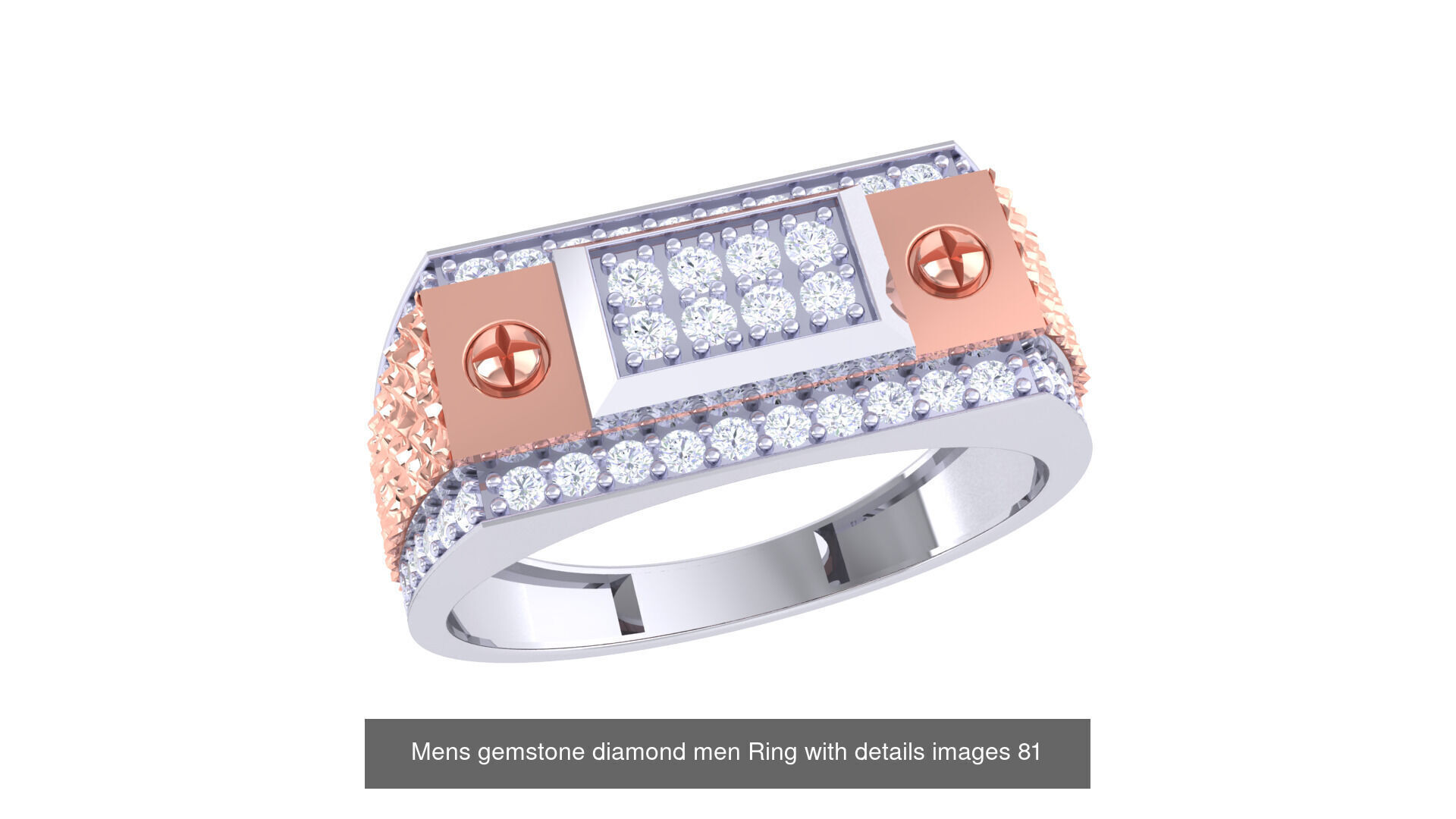 Mens gems diamond Rings bulk pack bundle collection _31