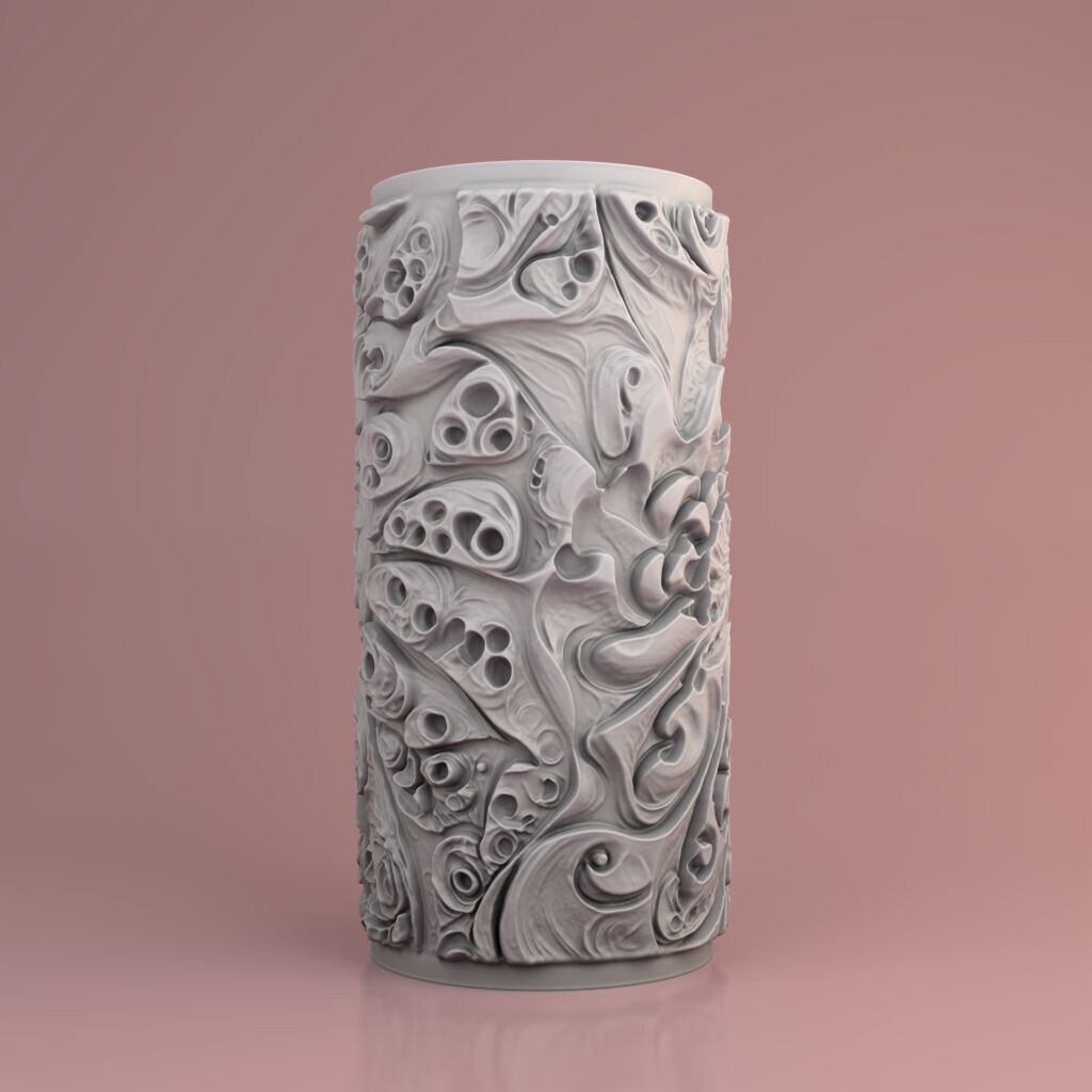 Sculptural candle design - Model W3 Abstract 5 Negative 3D print model_1