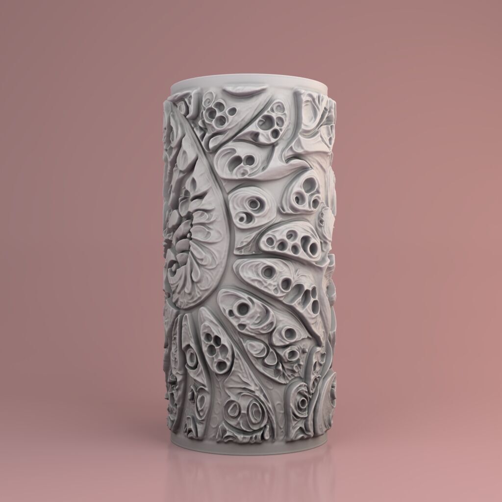 Sculptural candle design - Model W3 Abstract 5 Negative 3D print model_2