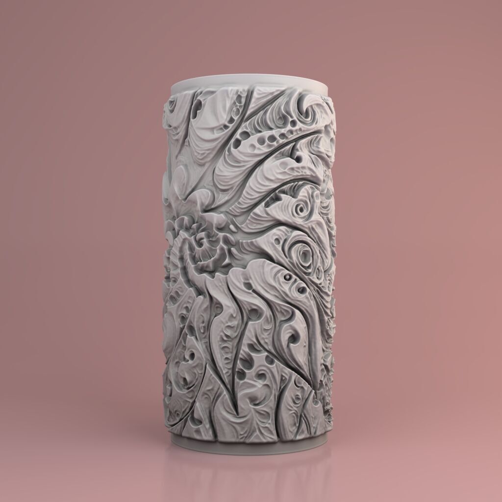 Sculptural candle design - Model W3 Abstract 5 Negative 3D print model_4