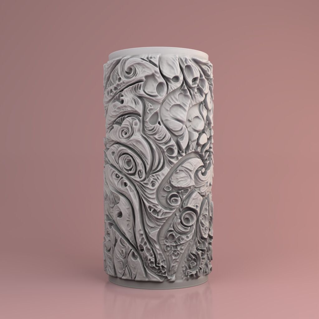 Sculptural candle design - Model W3 Abstract 5 Negative 3D print model_3