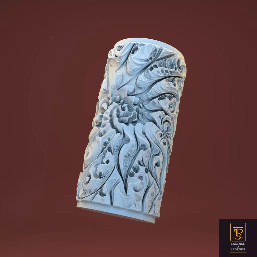 Sculptural candle design - Model W3 Abstract 5 Negative 3D print model_0