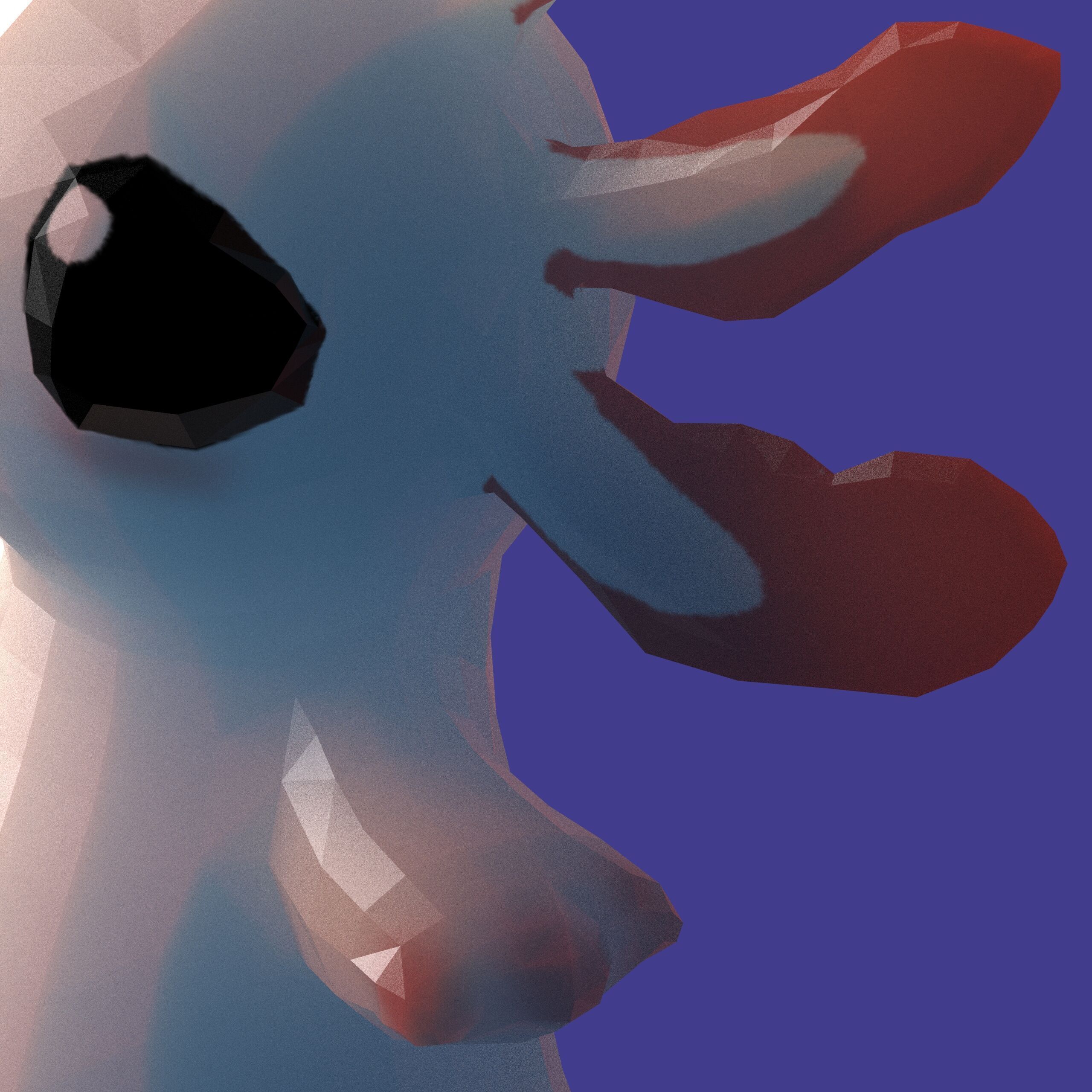 Chubby Cute Axolotl Stylized Game Ready Low-poly 3D model_9