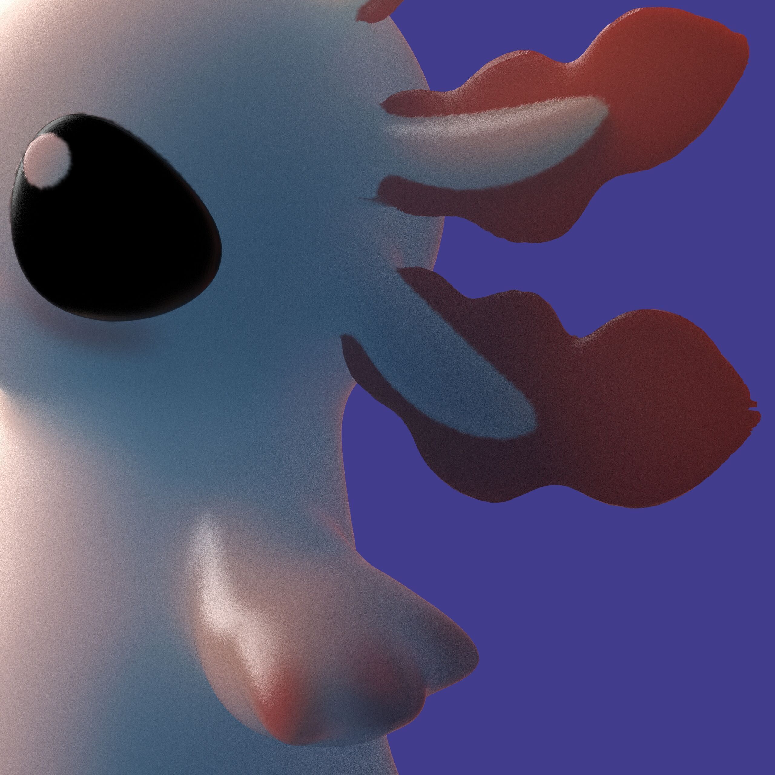 Chubby Cute Axolotl Stylized Game Ready Low-poly 3D model_8