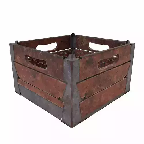 Wooden crate container 3d model