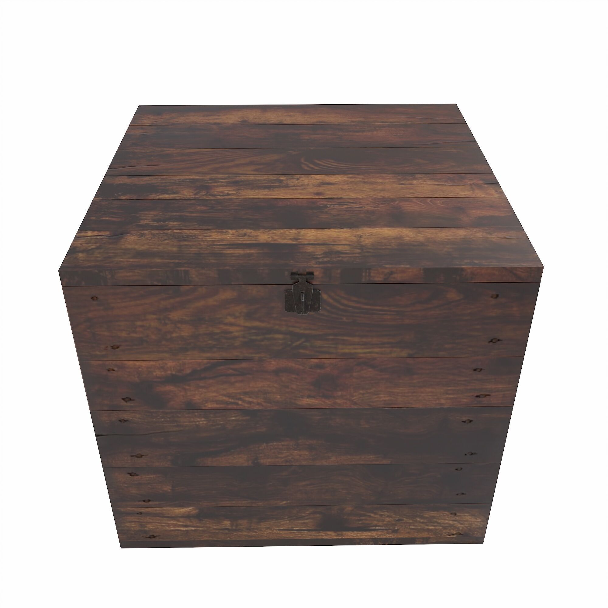 Wooden Crate box PBR 3d model Low-poly 3D model_3