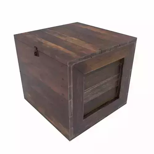 Wooden Crate  box PBR 3d model