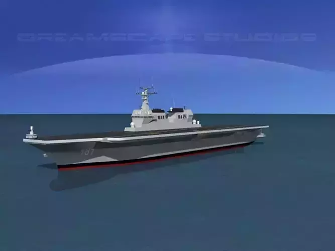 Hyuga Class Helicopter Carrier DDH181 Hyuga 3D model