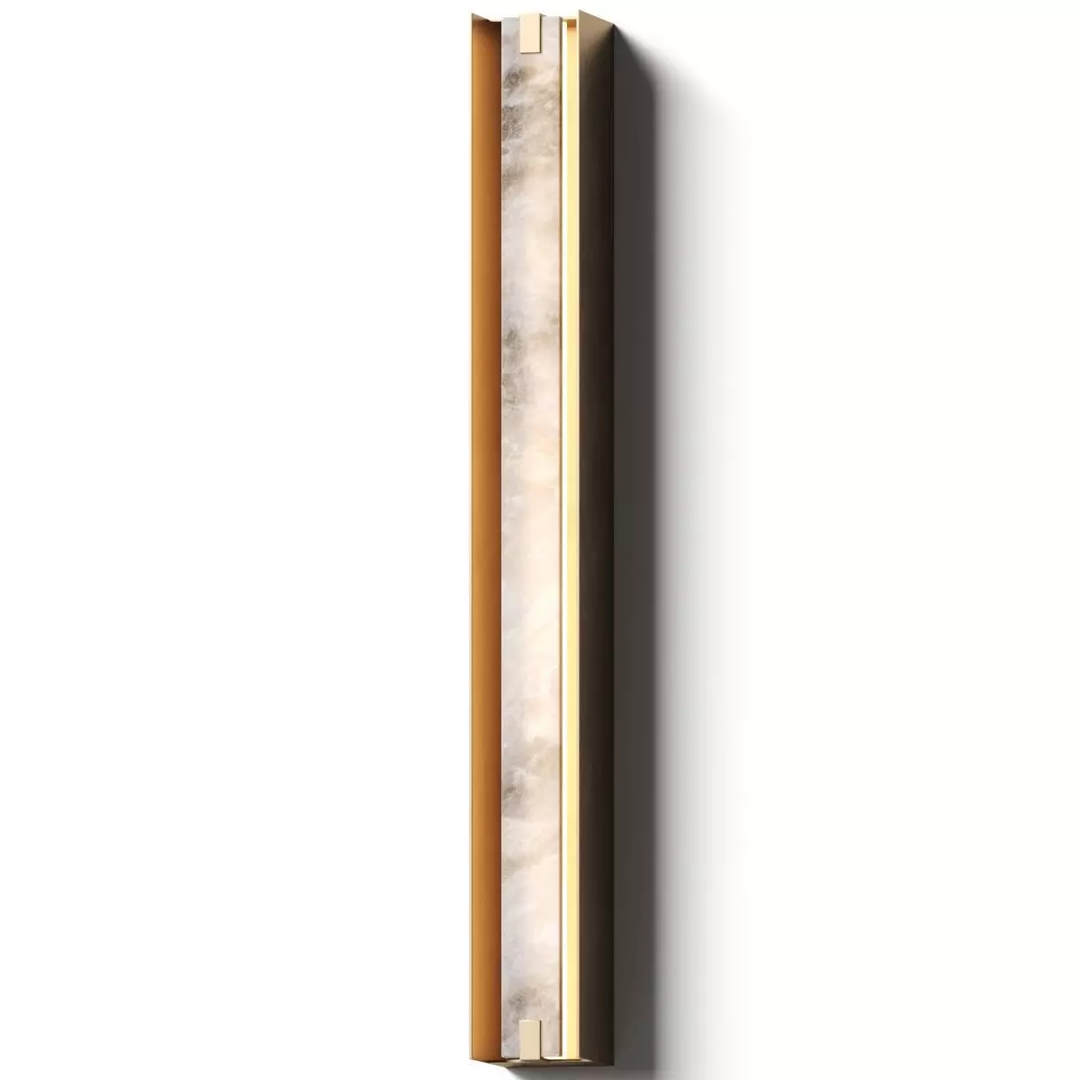 Double Line Wall Light - Square in Circle 3D model_0