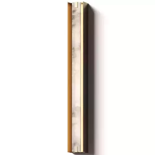 Double Line Wall Light - Square in Circle