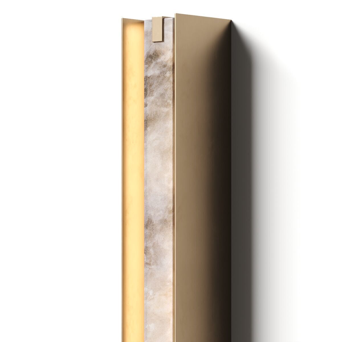 Double Line Wall Light - Square in Circle 3D model_1