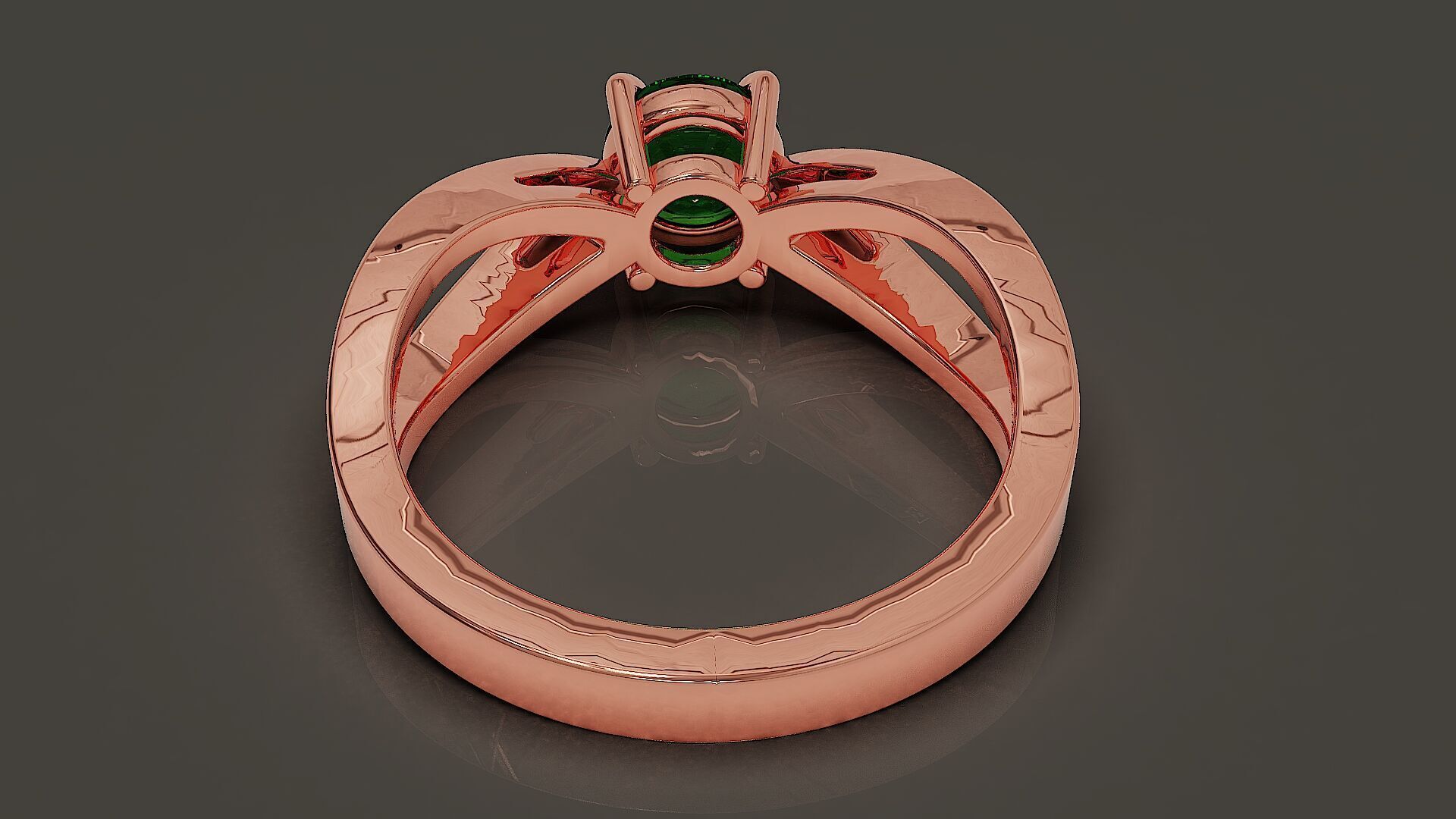 prong set round shape diamond solitaire ring  3D print model_11