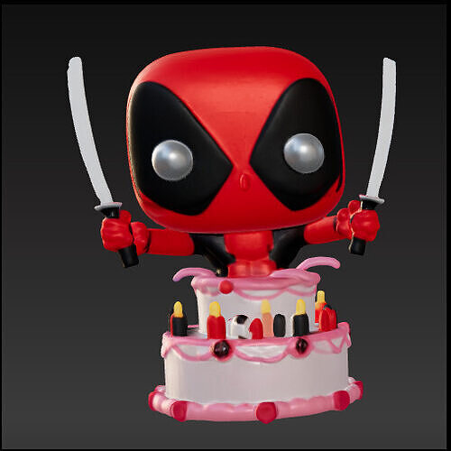 Deadpool saliendo de un pastel funko pop Free 3D print model
