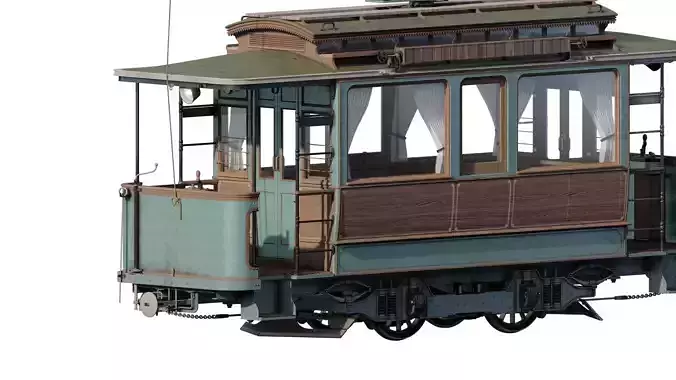 Vintage tram 3D model