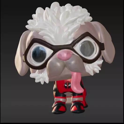 Deadpool perro funko pop Free 3D print model