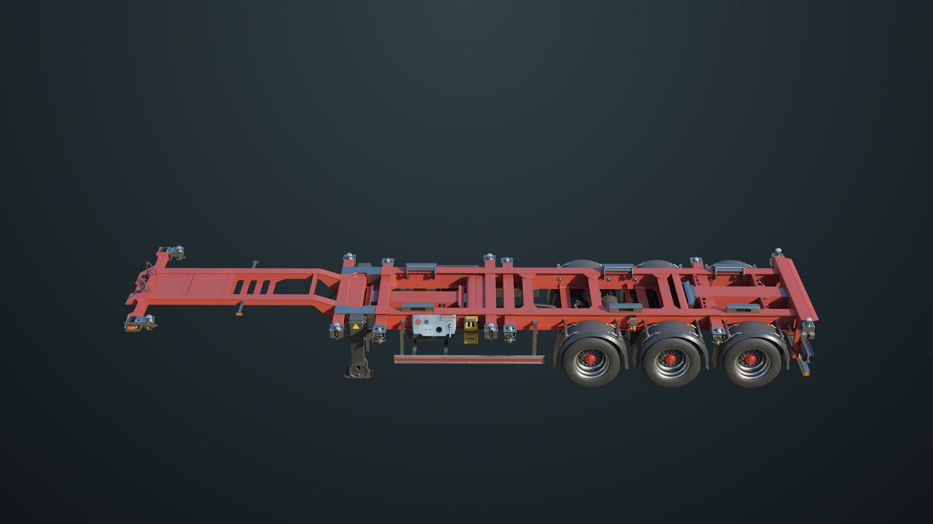 3D model Container Carrier Trailer 02 All PBR Unity UE Textures VR / AR ...