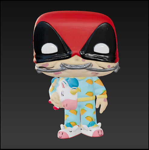 Deadpool sin mascara para dormir funko pop Free 3D print model