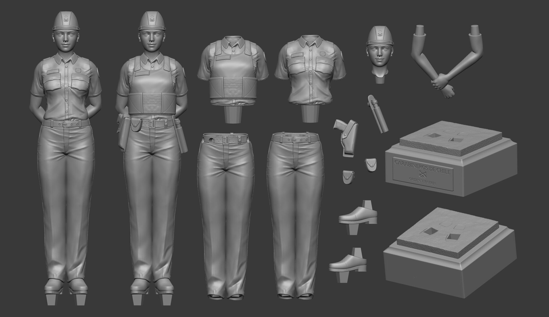 Carabinera de Chile 3D print model_10