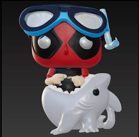 Deadpool comido por tiburon funko pop Free 3D print model