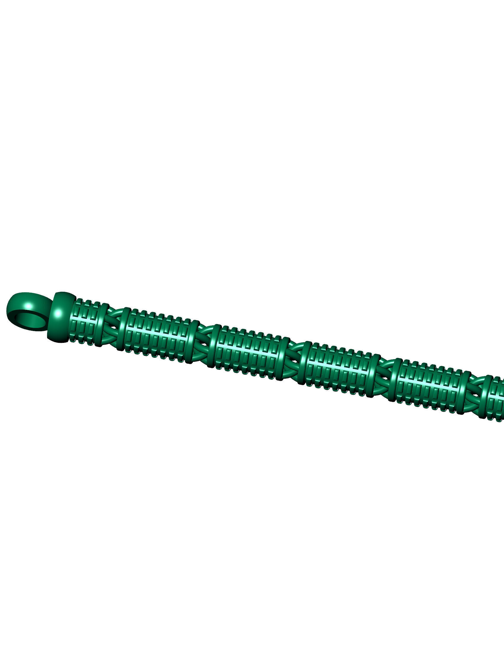 6mm Stylish antique chain with patterns 3D print model_2