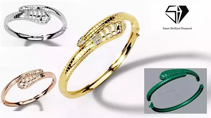 Serpentina Flex Diamond Bangle bg0001