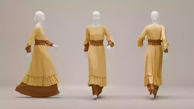 Dress V15 Walk Cycle Animation Clo Marvelous 