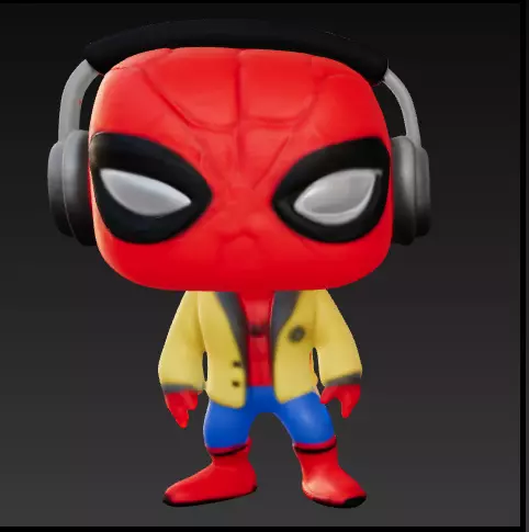 Spiderman con audifonos funko pop Free 3D print model_0