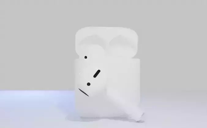 Apple AirPods 2ND Generation  High Quality 3D Model