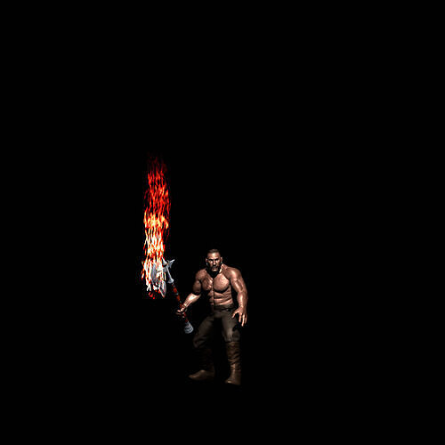 Animated Fire Free 3D model