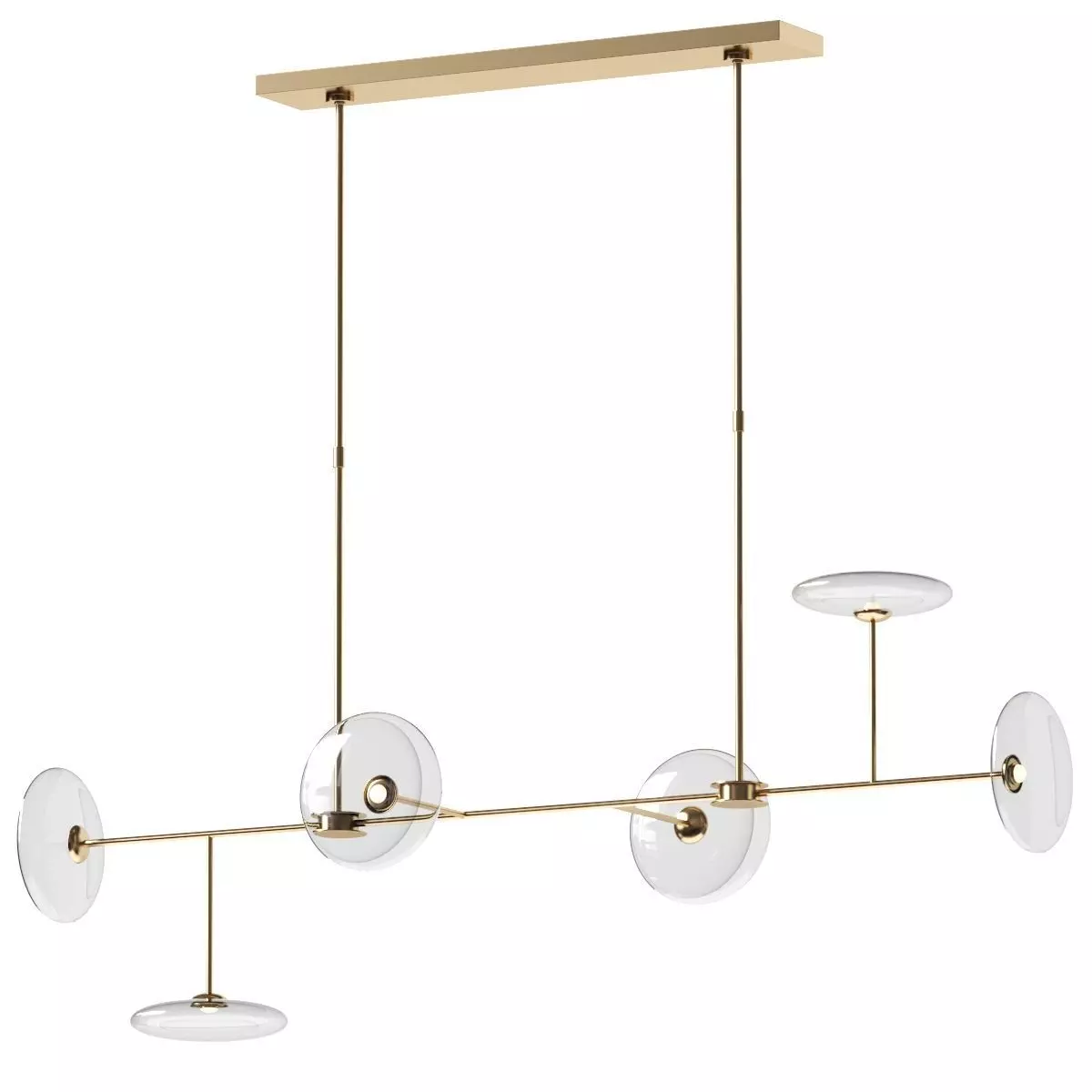 Calvino Large Linear Chandelier - Circa Lighting 3D model_0