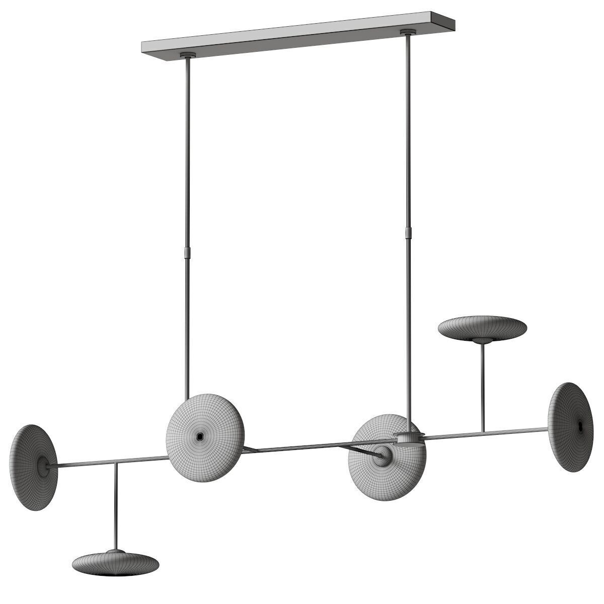 Calvino Large Linear Chandelier - Circa Lighting 3D model_1